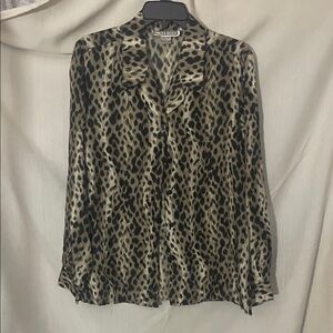 Dress Barn Jeans Collection Leopard Print Blouse
